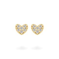 Hoa tai vàng vàng 14K gắn đá CZ DOJI AFEK000708F1CZ1