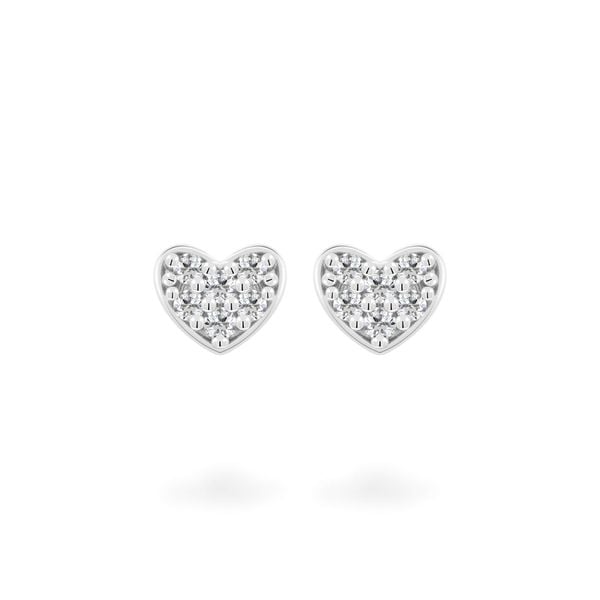 Hoa tai vàng trắng 14K gắn đá CZ DOJI AFEK000708F2CZ1