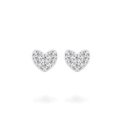 Hoa tai vàng trắng 14K gắn đá CZ DOJI AFEK000708F2CZ1