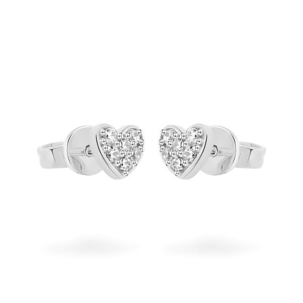 Hoa tai vàng trắng 14K gắn đá CZ DOJI AFEK000708F2CZ1