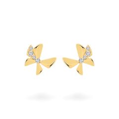 Hoa tai vàng vàng 14K gắn đá CZ DOJI AFEK000719F1CZ1