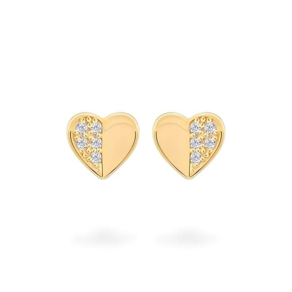 Hoa tai vàng vàng 14K gắn đá CZ DOJI AFEK000721F1CZ1