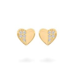 Hoa tai vàng vàng 14K gắn đá CZ DOJI AFEK000721F1CZ1