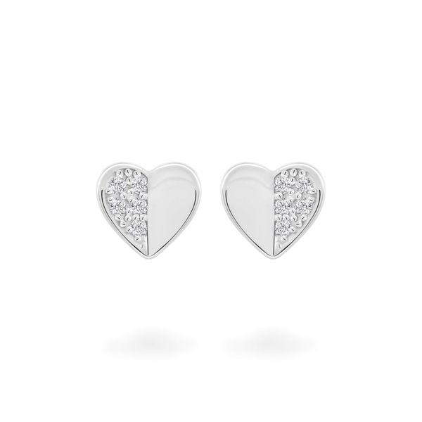 Hoa tai vàng trắng 14K gắn đá CZ DOJI AFEK000721F2CZ1