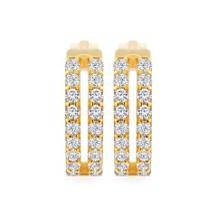 Hoa tai vàng vàng 14K gắn đá CZ DOJI AFEK000729F1CZ1