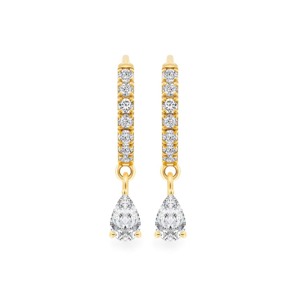 Hoa tai vàng vàng 14K gắn đá CZ DOJI AFEK000731F1CZ1 