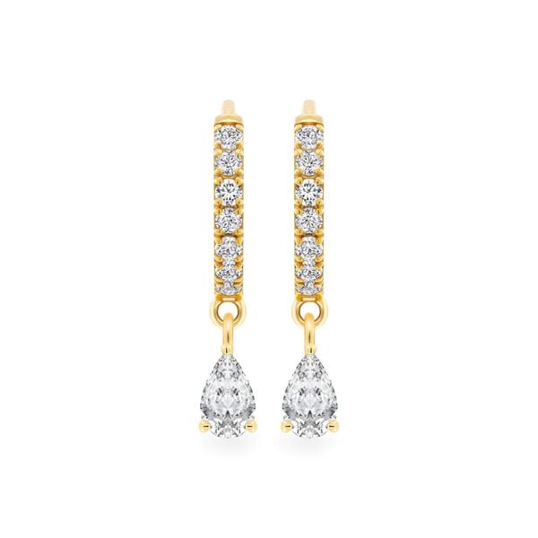 Hoa tai vàng vàng 14K gắn đá CZ DOJI AFEK000731F1CZ1