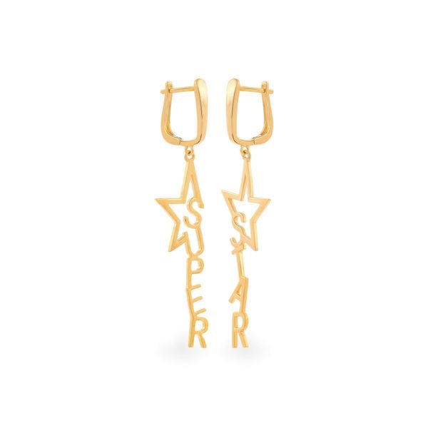 Hoa tai vàng vàng 14K gắn đá CZ DOJI AFEK002048F1CZ1