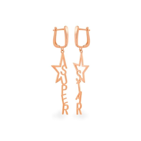 Hoa tai vàng hồng 14K gắn đá CZ DOJI AFEK002048F3CZ1