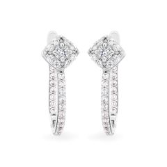 Hoa tai vàng trắng 18K gắn đá CZ DOJI AFEM000424D2CZ1