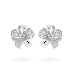 Hoa tai vàng trắng 18K gắn đá CZ DOJI AFEM000473D2CZ1