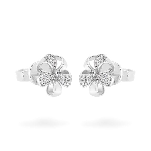 Hoa tai vàng trắng 18K gắn đá CZ DOJI AFEM000473D2CZ1