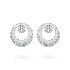 Hoa tai vàng trắng 18K gắn đá CZ DOJI AFEM000487D2CZ1