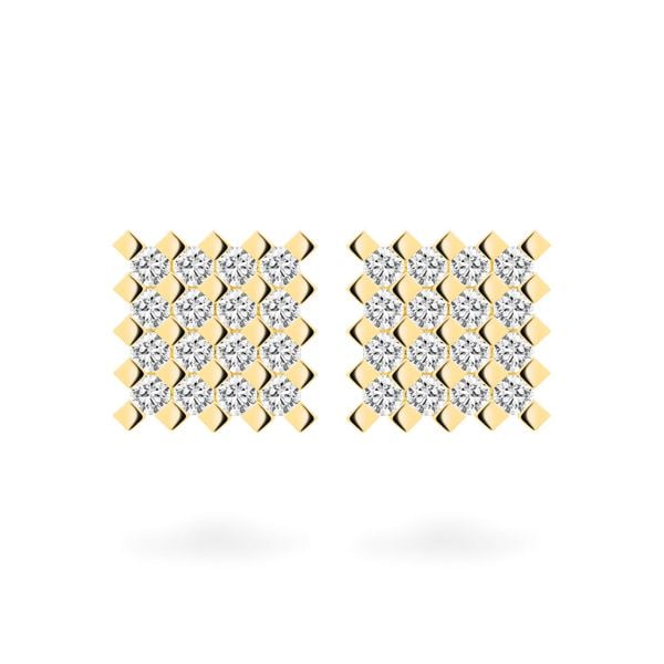 Hoa tai vàng vàng 18K gắn đá CZ DOJI AFEM001001D1CZ1