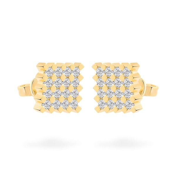 Hoa tai vàng vàng 18K gắn đá CZ DOJI AFEM001001D1CZ1