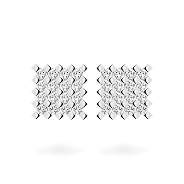 Hoa tai vàng trắng 18K gắn đá CZ DOJI AFEM001001D2CZ1