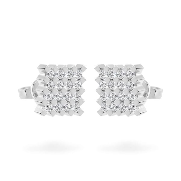 Hoa tai vàng trắng 18K gắn đá CZ DOJI AFEM001001D2CZ1