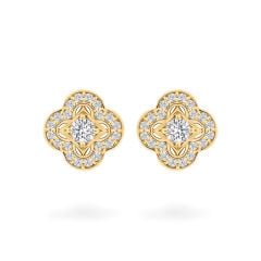 Hoa tai vàng vàng 18K gắn đá CZ DOJI AFEM100471D1CZ1