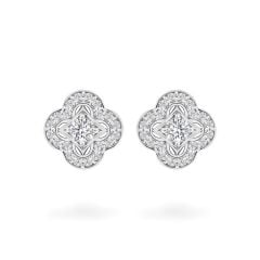 Hoa tai vàng trắng 18K gắn đá CZ DOJI AFEM100471D2CZ1