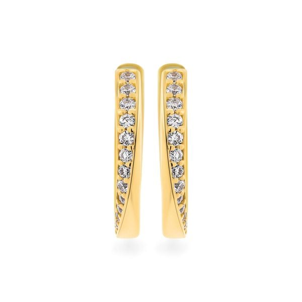 Hoa tai vàng vàng 18K gắn đá CZ DOJI AFEM001124D1CZ1