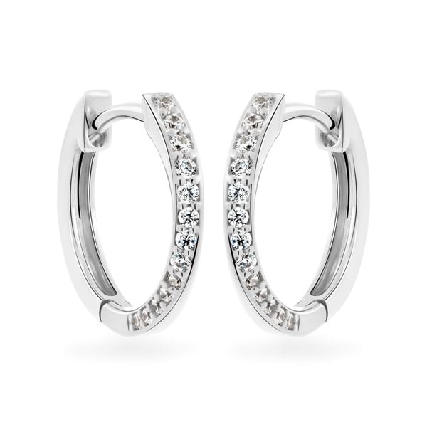 Hoa tai vàng trắng 18K gắn đá CZ DOJI AFEM001124D2CZ1