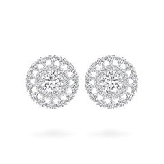 Hoa tai vàng trắng 18K gắn đá CZ DOJI AFEM200160D2CZ1