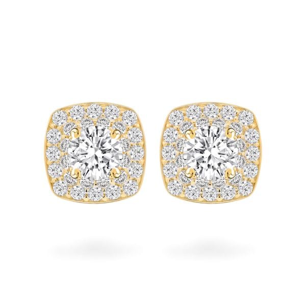 Hoa tai vàng vàng 18K gắn đá CZ DOJI AFEM200175D1CZ1