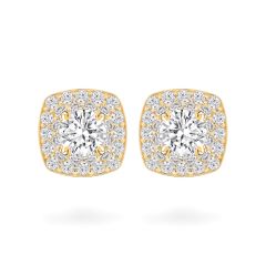 Hoa tai vàng vàng 18K gắn đá CZ DOJI AFEM200175D1CZ1