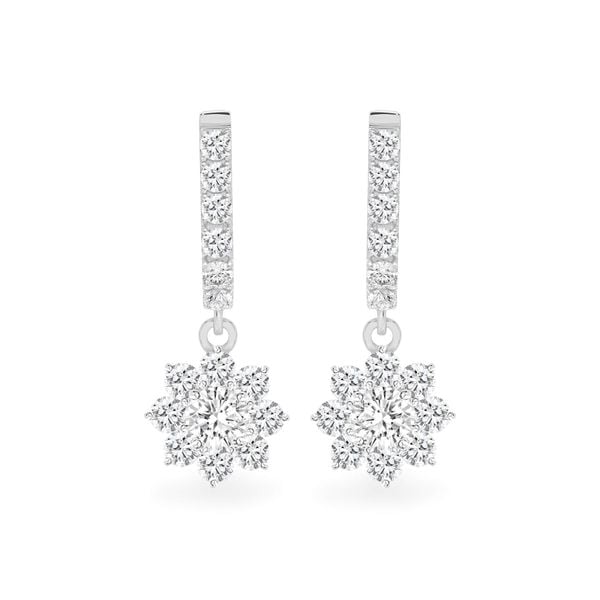 Hoa tai vàng trắng 18K gắn đá CZ DOJI AFEM200177D2CZ1