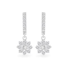 Hoa tai vàng trắng 18K gắn đá CZ DOJI AFEM200177D2CZ1