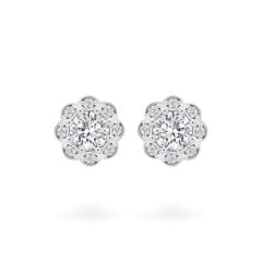 Hoa tai vàng trắng 18K gắn đá CZ DOJI AFEM200437D2CZ1