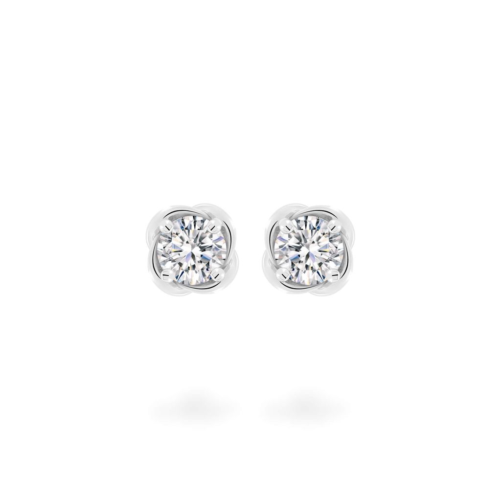 Hoa tai vàng trắng 18K gắn đá CZ DOJI AFEM200440D2CZ1 