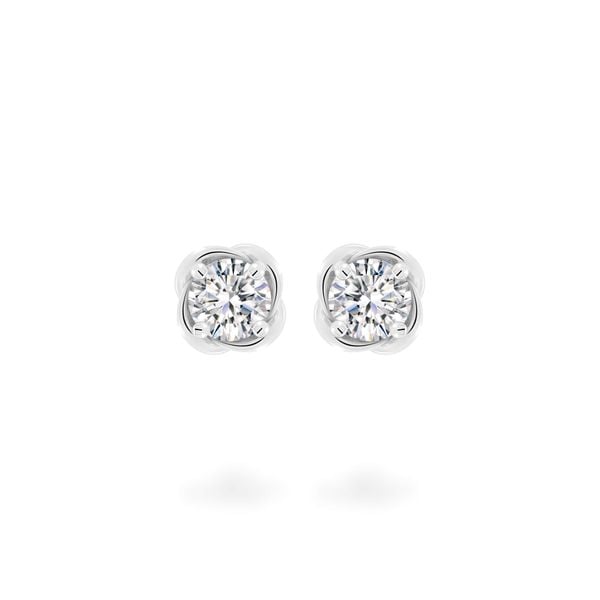 Hoa tai vàng trắng 18K gắn đá CZ DOJI AFEM200440D2CZ1