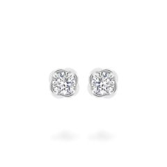 Hoa tai vàng trắng 18K gắn đá CZ DOJI AFEM200440D2CZ1