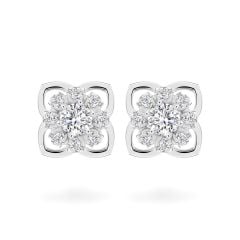 Hoa tai vàng trắng 18K gắn đá CZ DOJI AFEM200443D2CZ1