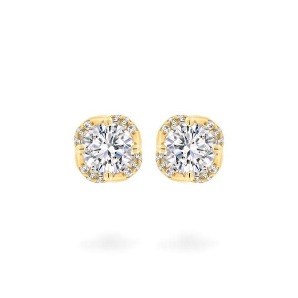 Hoa tai vàng vàng 18K gắn đá CZ DOJI AFEM200472D1CZ1