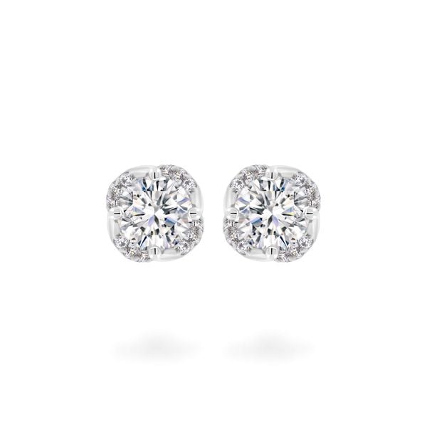 Hoa tai vàng trắng 18K gắn đá CZ DOJI AFEM200472D2CZ1