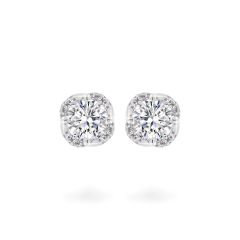 Hoa tai vàng trắng 18K gắn đá CZ DOJI AFEM200472D2CZ1