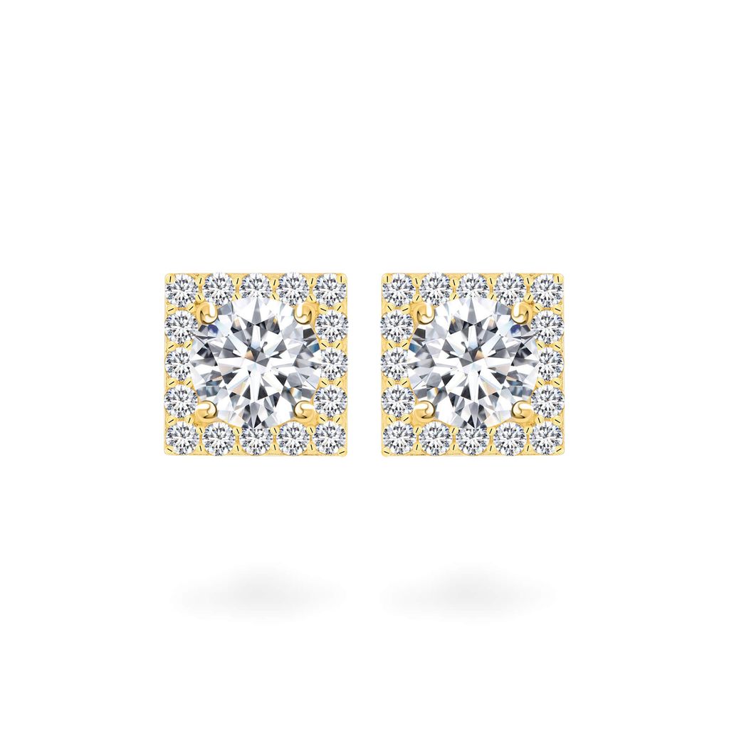 Hoa tai vàng vàng 18K gắn đá CZ DOJI AFEM300011D1CZ1 