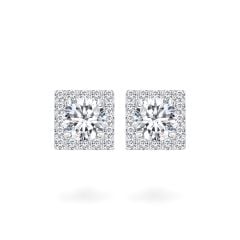 Hoa tai vàng trắng 18K gắn đá CZ DOJI AFEM300011D2CZ1