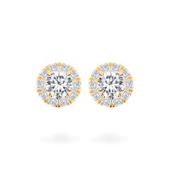 Hoa tai vàng vàng 18K gắn đá CZ DOJI AFEM300040D1CZ1