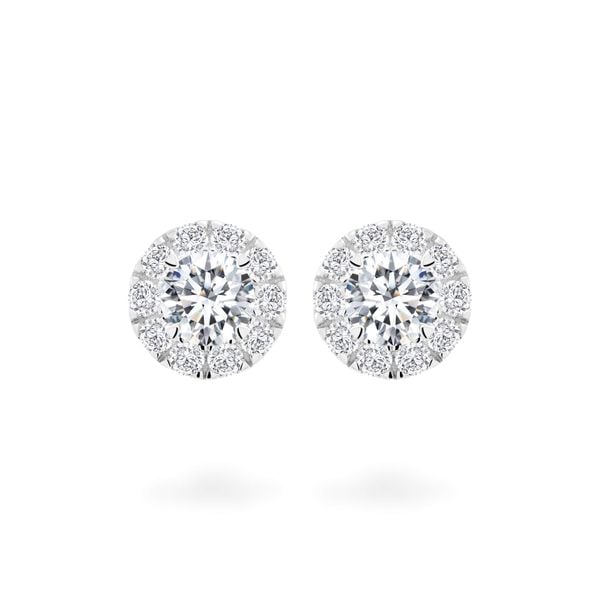 Hoa tai vàng trắng 18K gắn đá CZ DOJI AFEM300040D2CZ1