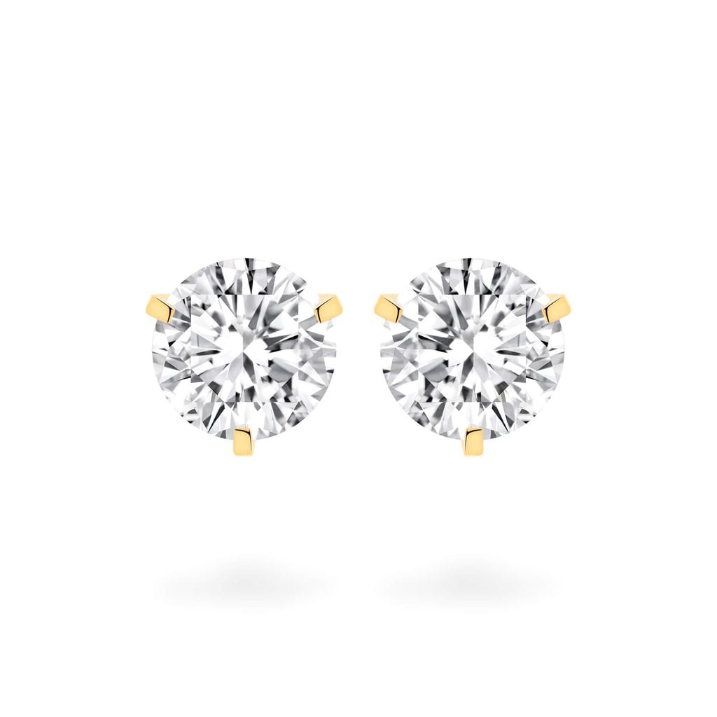 Hoa tai vàng vàng 18K gắn đá CZ DOJI AFEM300075D1CZ1 