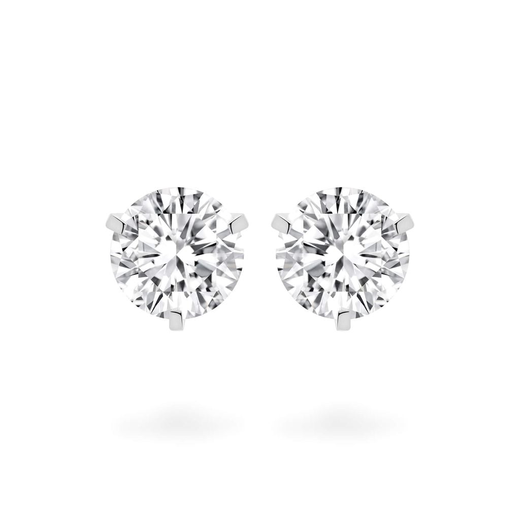 Hoa tai vàng trắng 18K gắn đá CZ DOJI AFEM300075D2CZ1 