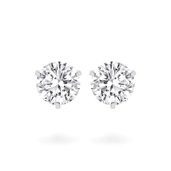 Hoa tai vàng trắng 18K gắn đá CZ DOJI AFEM300075D2CZ1