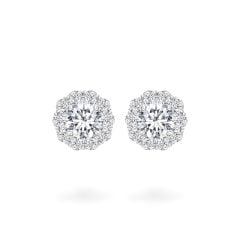 Hoa tai vàng trắng 18K gắn đá CZ DOJI AFEM300131D2CZ1