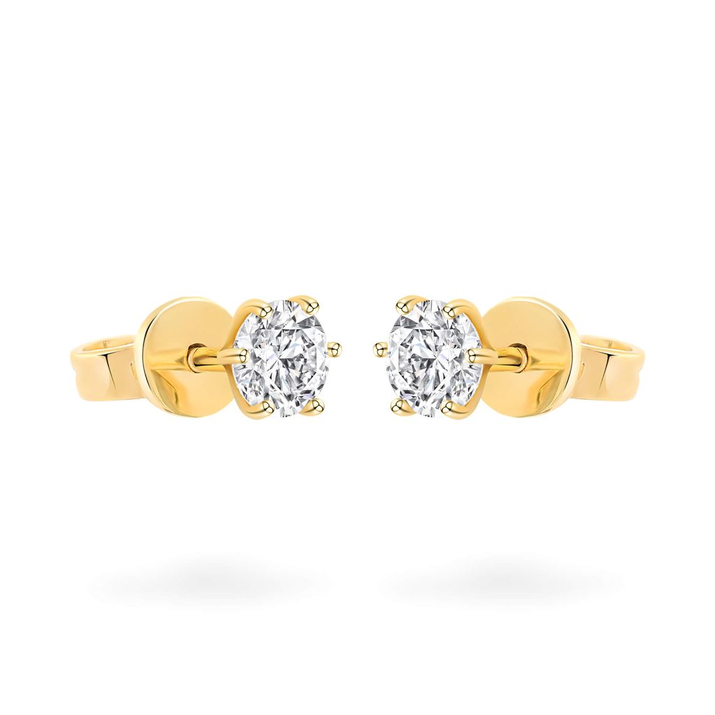 Hoa tai vàng vàng 18K gắn đá CZ DOJI AFEM300428D1CZ1 