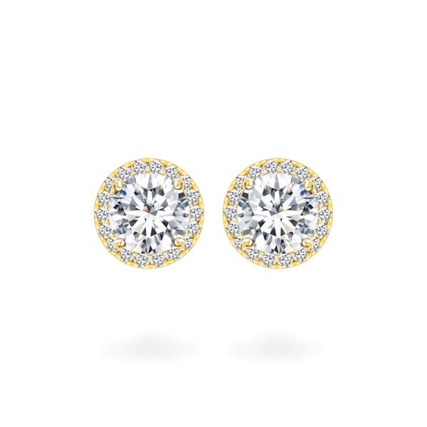 Hoa tai vàng vàng 18K gắn đá CZ DOJI AFEM400004D1CZ1