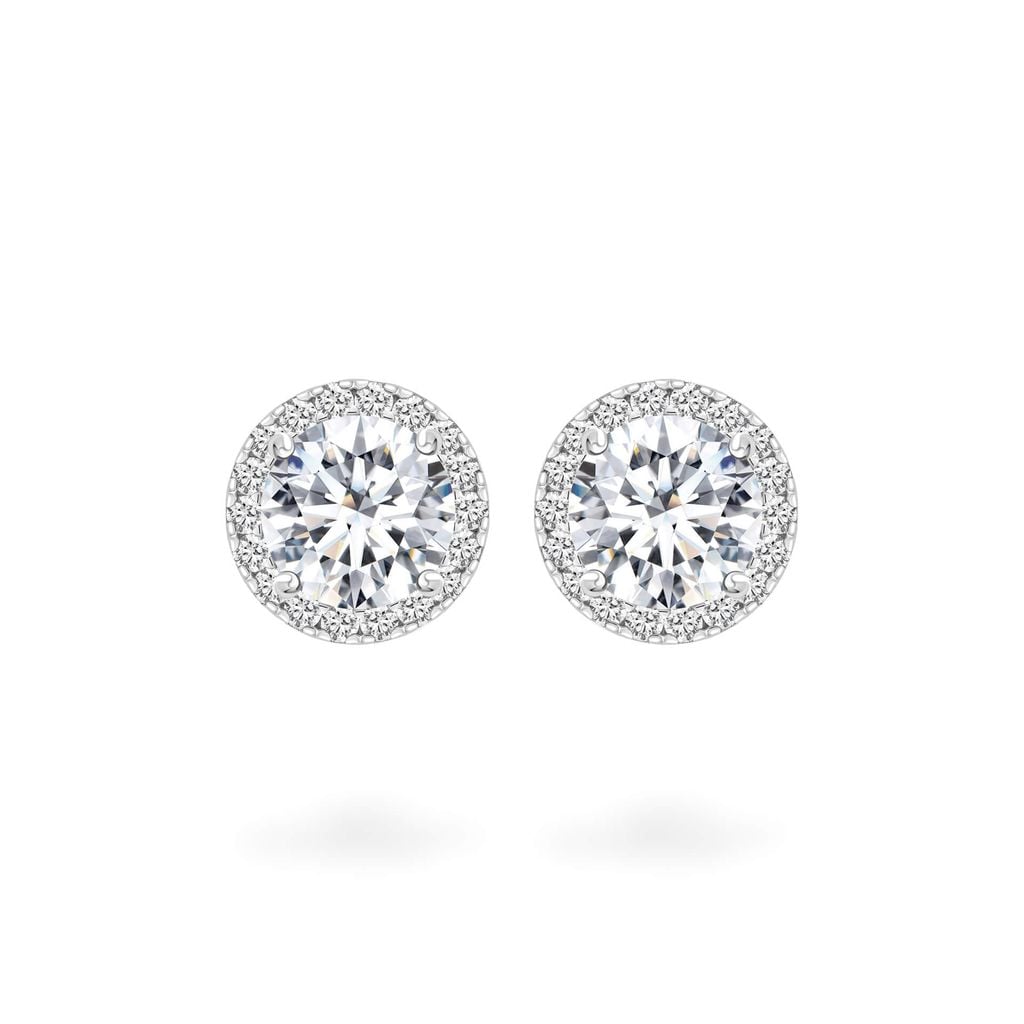 Hoa tai vàng trắng 18K gắn đá CZ DOJI AFEM400004D2CZ1 