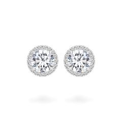 Hoa tai vàng trắng 18K gắn đá CZ DOJI AFEM400004D2CZ1